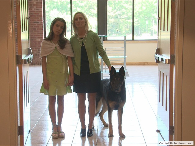 Cadie waiting on her cue